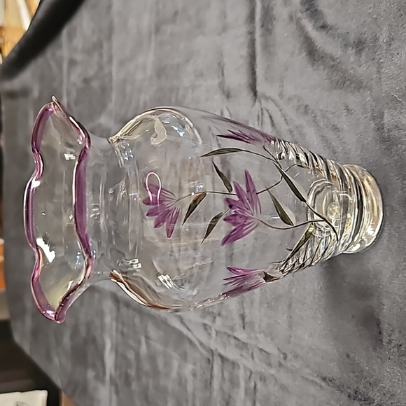 LENOX purple floral Vase - Picture 2 of 3